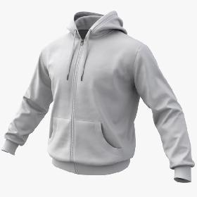 Hoodie 02 (White) +PBR model